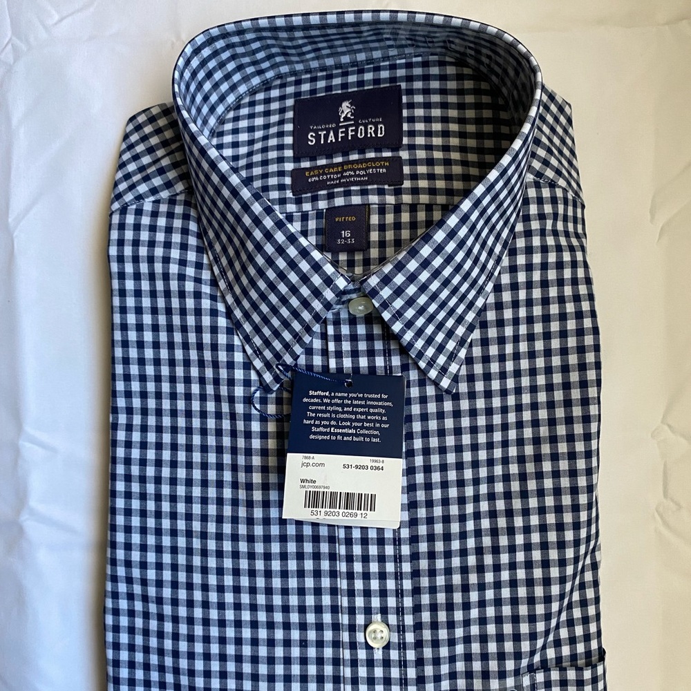 Stafford Easy Care - Fitted- Dress shirt- 16 32/33